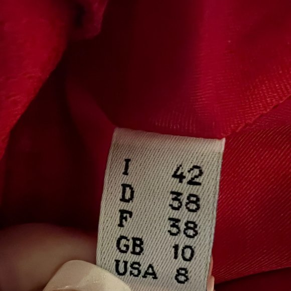 MOSCHINO RED  DRESS Ruched IT 42 (fits like a 6) - Picture 10 of 10